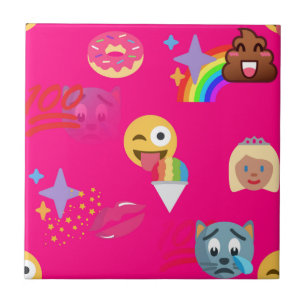hot pink emoji tile