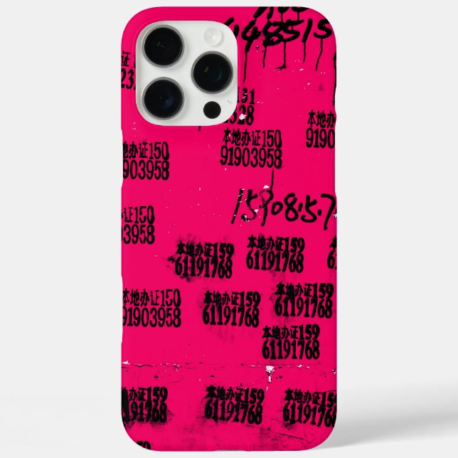 Hot Pink Exotic Hip One-of-a-kind Case-Mate iPhone Case (Back)