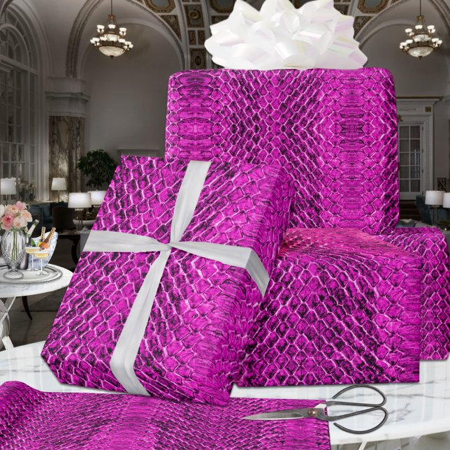 Hot Pink Exotic Viper Snakeskin Wrapping Paper (Creator Uploaded)