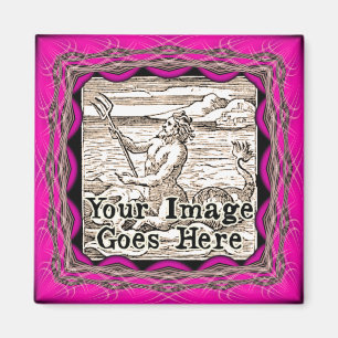 Hot Pink Fantasy Frame Template Magnet