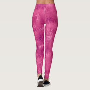 Hot Pink Faux Fur   Leggings