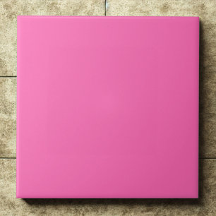 Hot Pink #ff69b4 Vibrant Accent Ceramic Tile