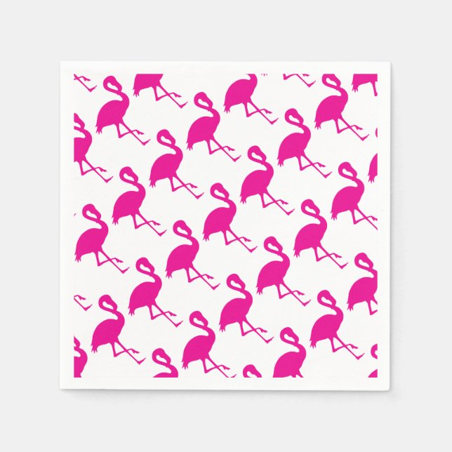 Hot Pink Flamingo Napkin (Front)
