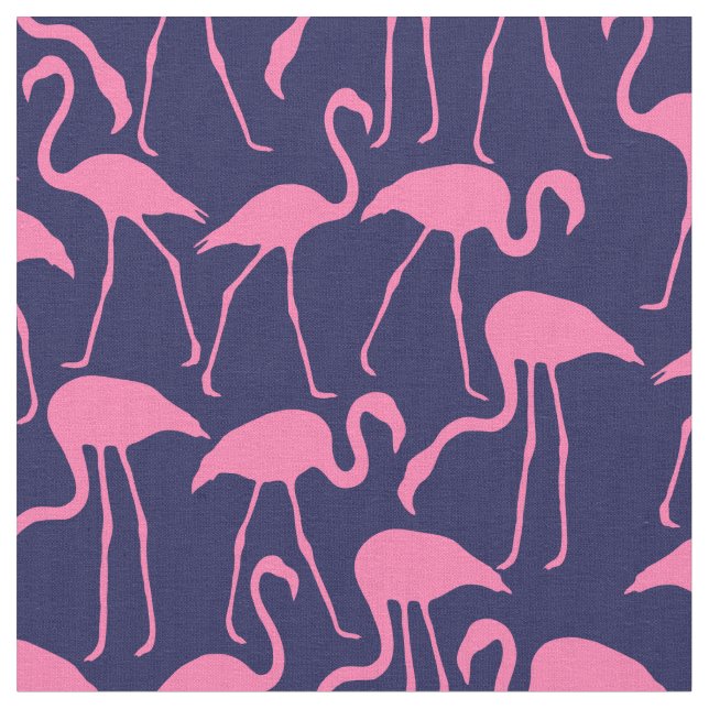 Hot Pink Flamingos Fabric (Close Up)