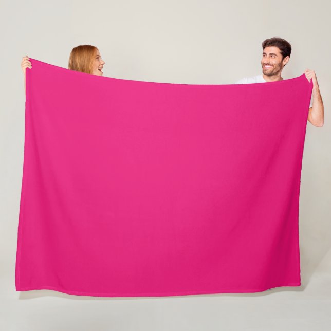 Hot Pink fleece blanket (In Situ)
