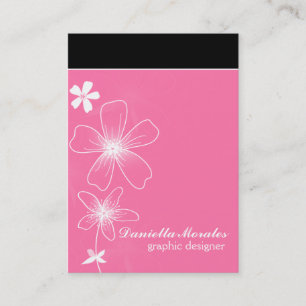 Hot Pink Floral Business Card