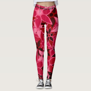 Hot Pink Floral Leggings