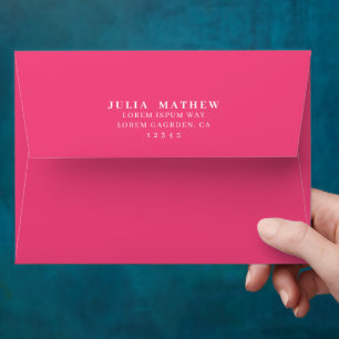 Hot pink floral Pink white flowers Bridal shower Envelope