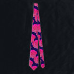 Hot Pink Floral Rose Flowers Navy Blue Gift Favour Tie<br><div class="desc">Designed with cool pink floral patterns that makes a great gift or party favour for birthdays,  weddings,  wedding anniversary or any events or celebrations! Choose any background colour as you wish!</div>