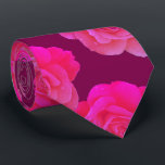 Hot Pink Floral Rose Flowers Wine Red Maroon Gift Tie<br><div class="desc">Designed with cool pink floral patterns that makes a great gift or party favour for birthdays,  weddings,  wedding anniversary or any events or celebrations! Choose any background colour as you wish!</div>