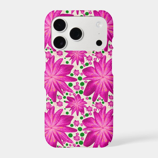Hot pink floral seamless pattern  (Back)