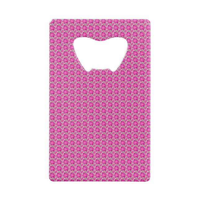 Hot Pink floral seamless pattern with polka dots  (Front)