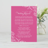 Hot Pink Flourish Wedding Rehearsal