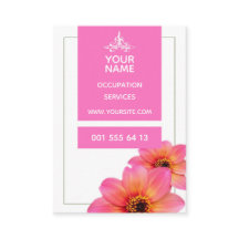 Hot Pink Flower - Business Card