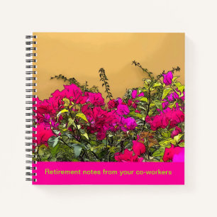 Hot Pink Flowers Curacao Notebook
