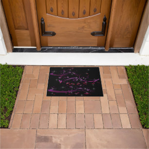 Hot Pink Flowers Doormat