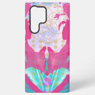Hot Pink Foxes Samsung Galaxy Case