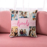 Hot Pink Friendship Friends 6 Photo Collage Gift Cushion<br><div class="desc">Capture the essence of friendship with the Hot Pink Friendship Friends 6 Photo Collage Gift Throw Pillow. This personalised pillow features a vibrant hot pink design and a beautifully arranged collage of six cherished photos, celebrating unforgettable moments with your closest friends. Crafted from high-quality materials, it adds a stylish and...</div>