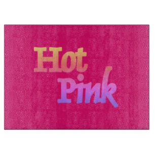 Hot Pink fuchsia glass cutting board