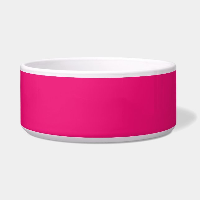 Hot Pink fuchsia large pet bowl (Front)