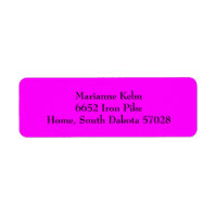 Hot Pink Fuchsia Plain Return Address Labels