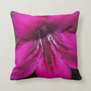 Hot pink fuchsia primrose cushion