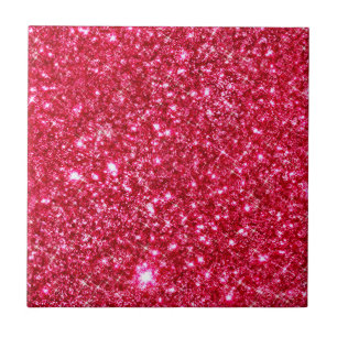 hot pink fuchsia tiny sequin glitter print tile