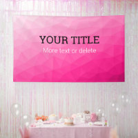 Hot pink geometric mesh Triangle custom text