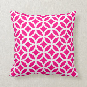 Hot Pink Geometric Pillow