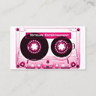 Hot Pink (Girl) Mixtape Business Card