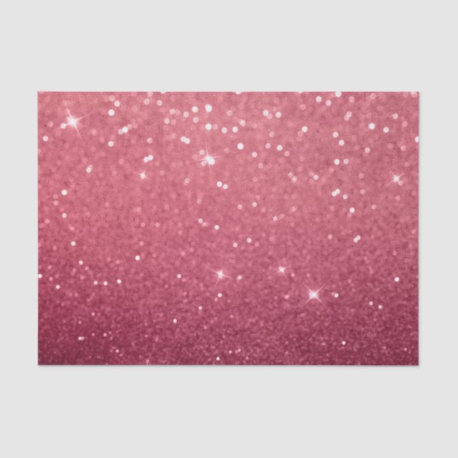Hot Pink Girly Bokeh Twinkle Sparkle Glitter Gifts Tissue Paper (Front)