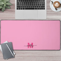 Hot Pink Girly Modern Name Monogram