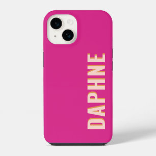 Hot Pink Girly Retro iPhone 14 Case