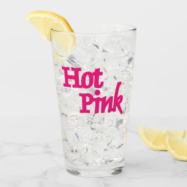 Hot Pink glass tumbler (Front Ice)
