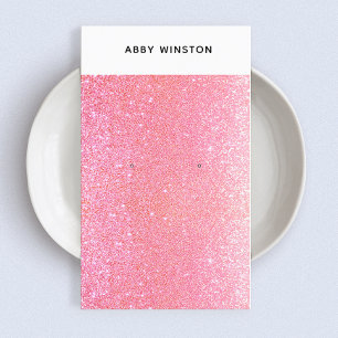 Hot PInk Glitter Earring Holder Business Card