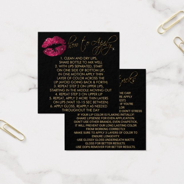 Hot Pink Glitter Lips 2 - How to Apply (Office)