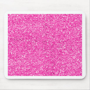 Hot Pink Glitter Mouse Pad