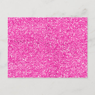 Hot Pink Glitter Postcard