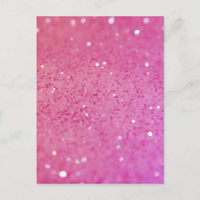 Hot Pink Glitter - Shiny, Sparkles Postcard (Front)