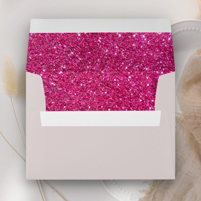 Hot Pink Glitter Wedding Envelope (Creator Uploaded)