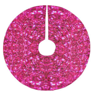 hot pink glitter xmas christmas tree skirt