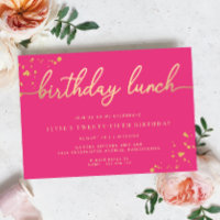 Hot Pink Gold Birthday Lunch