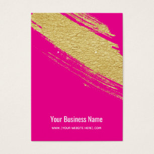 Hot Pink Gold Brush Earring Display Cards