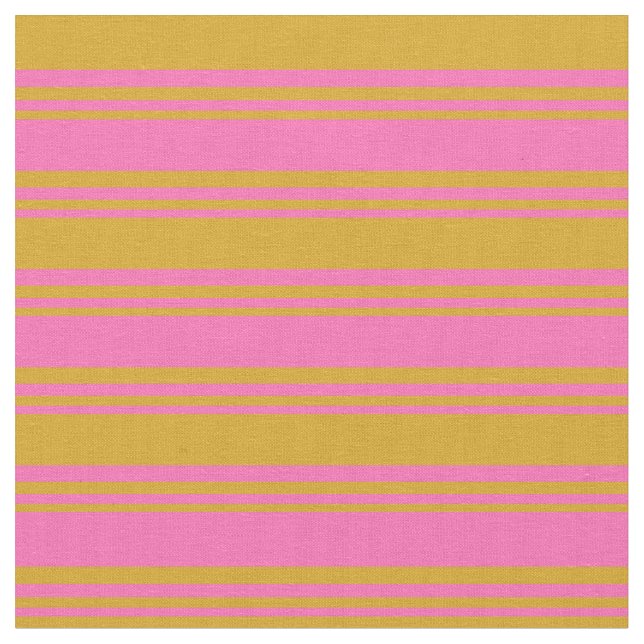 Hot Pink & Goldenrod Coloured Pattern Fabric (Close Up)