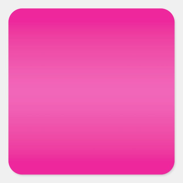 Hot Pink Gradient Blank Square Sticker (Front)