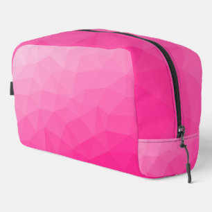 Hot pink gradient geometric mesh pattern dopp kit