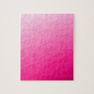 Hot pink Gradient Geometric Mesh Pattern Jigsaw Puzzle