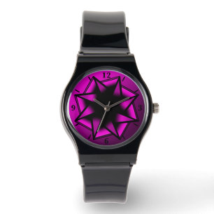 Hot Pink Gradient Star Bow Watch