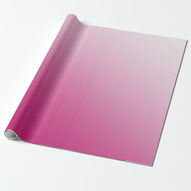 Hot Pink Gradient Wrapping Paper (Unrolled)