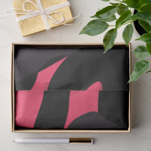 Hot pink, gray and black Camo abstract Tissue Paper